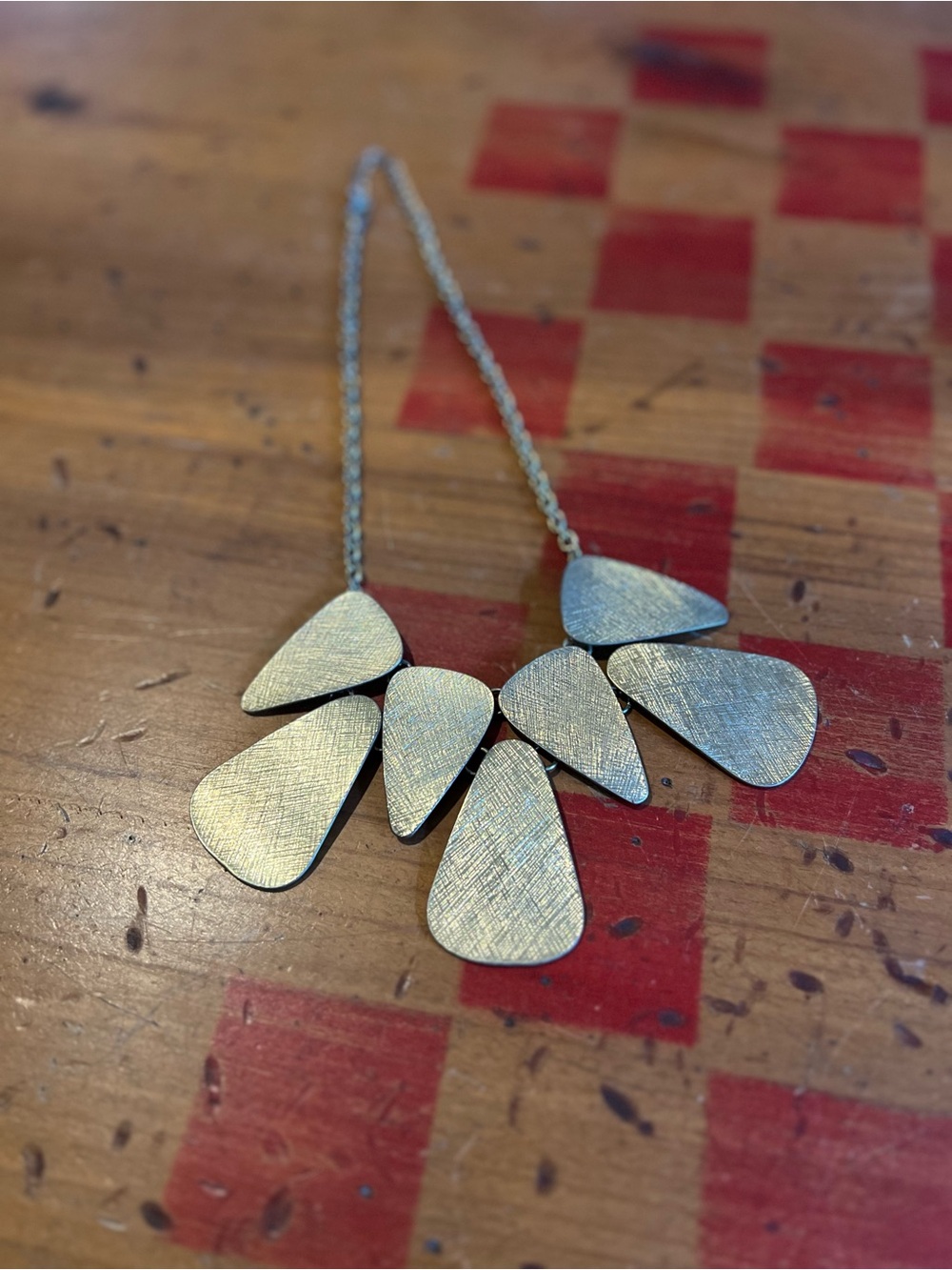 Gold-Tone Geometric Statement Necklace